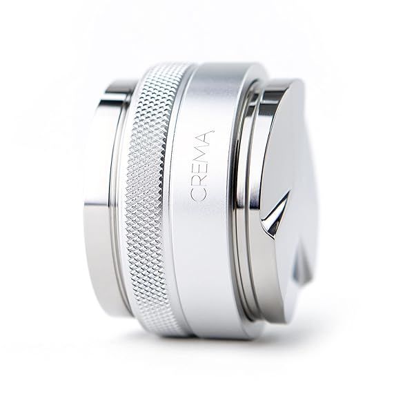 Crema Coffee 54mm 2-in-1 Tamper and Distributor Silver Compatible with Breville Portafilters Adjustable Depth Beautiful Espresso Tool