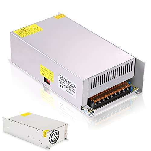 DC 12V 100A Switching Power Supply Adapter for LED, CCTV, Motor Pumps & More - 1200W AC-DC Transformer