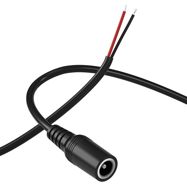 DC Female 2.1mm x 5.5mm Power Jack Adapter for CCTV IP Cameras DVR LED Strip Light and Car Rearview Monitor System