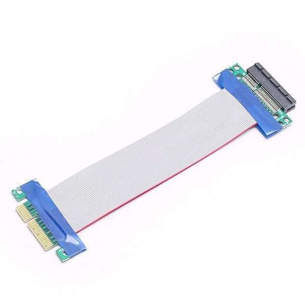 DEVMO PCI-Express 4X Riser Cable 19CM - Premium PCI-E Port Extension for Optimal Performance
