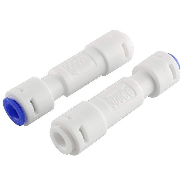 "DGZZI 2PCS 1/4" 300CC Flow Restrictor with Quick Connect for RO Systems - Enhance Water Purity"