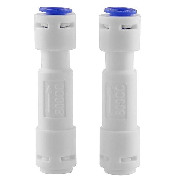 DGZZI 2PCS 1/4 Inch 800CC Flow Restrictor with Quick Connect for RO Systems - Enhance Water Purity