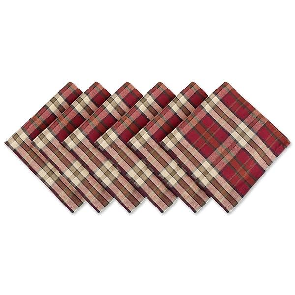 Shop DII Holiday Collection: Christmas Plaid Tabletop & Napkin Set for Cozy Campfire Gatherings