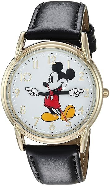 Disney Men's Mickey Mouse Quartz Metal Casual Watch Black WDS000405