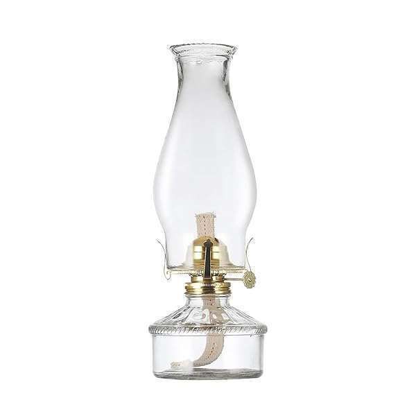 "Classic DNRVK Kerosene Lamp - Warm Home Mood Lighting with Clear Glass Chamber, 12.59" Indoor Oil Lantern"