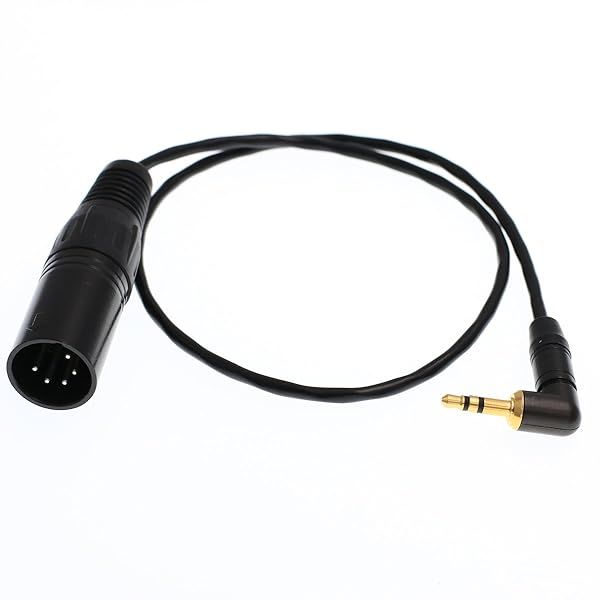 DRRI 5 Pin XLR Male to 3.5mm TRS Male Jack Stereo Audio Cable for ARRI XT High Quality Sound Connection