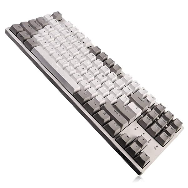 DURGOD K320 Corona White TKL Mechanical Keyboard: 87 Keys, USB-C, Programmable, NKRO for Windows & Mac