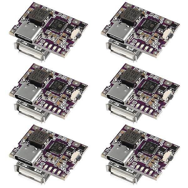 DWEII 6PCS Type-C USB 5V 3.1A Boost Converter Step-Up Power Module IP5310 Mobile Power Bank Accessories with Switch LED Indicator