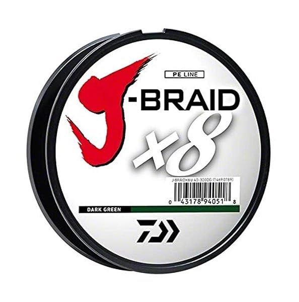Buy Daiwa J-BRAID GRAND 8X 300YDS Filler Spool - Dark Green Fishing Line for Superior Strength