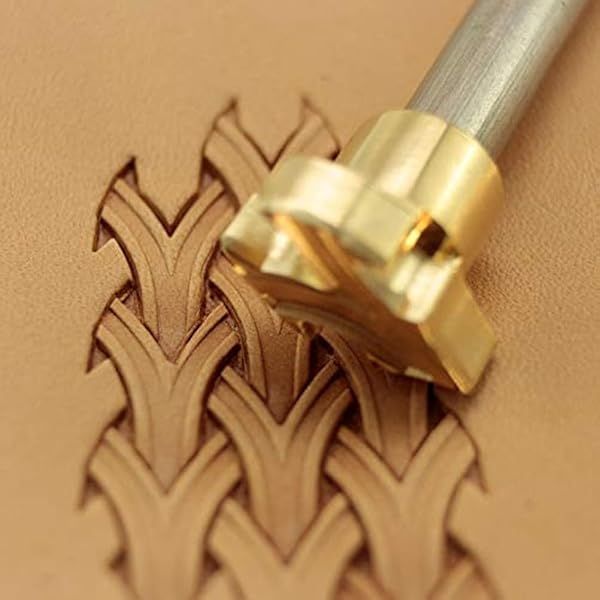Leather Stamp Tool for Basket Weave Carving - Brass Punches #163B for Crafting & Saddle Work