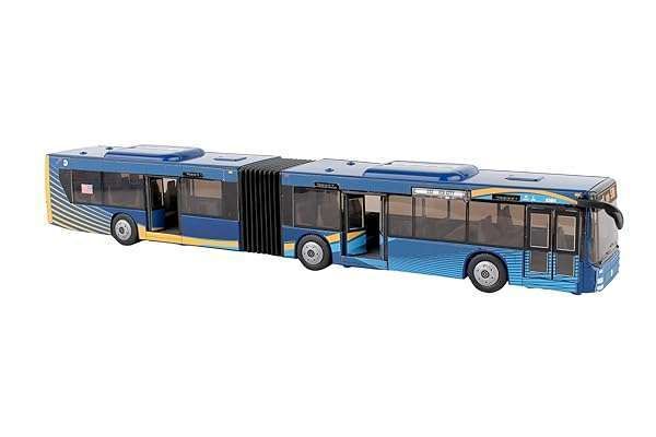 "Shop Daron MTA NYC 16" Articulated Bus RT8571 Toy - Blue & Brown Collectible"