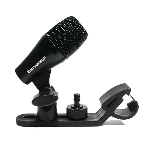 Darverson Cardioid Dynamic Tom Drum Microphone with Fixed Holder Mount and XLR Output for Professional Sound Quality