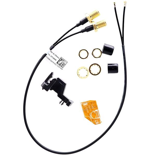 Deal4GO M.2 U.FL to SMA WiFi Antenna Cable for Dell Optiplex & Precision - Bracket Holder Kit Included