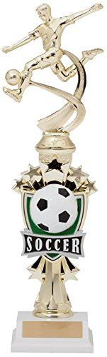 "Customizable 14" Male Soccer All-Star Trophy | Engraved Classic Futbol Award for Decade Awards"