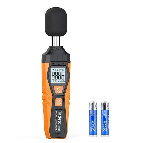 Buy Tadeto Digital Decibel Meter - Portable SPL Meter 30dB to 130dB with LCD Display & Data Hold for Home & Factory Use