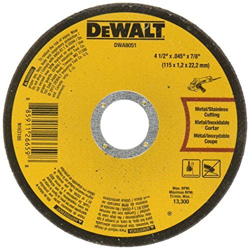 "Buy Dewalt DWA8051 4-1/2" Cut-Off Wheel 25 Pack - Small Diameter, Type 1 for Precision Cutting"