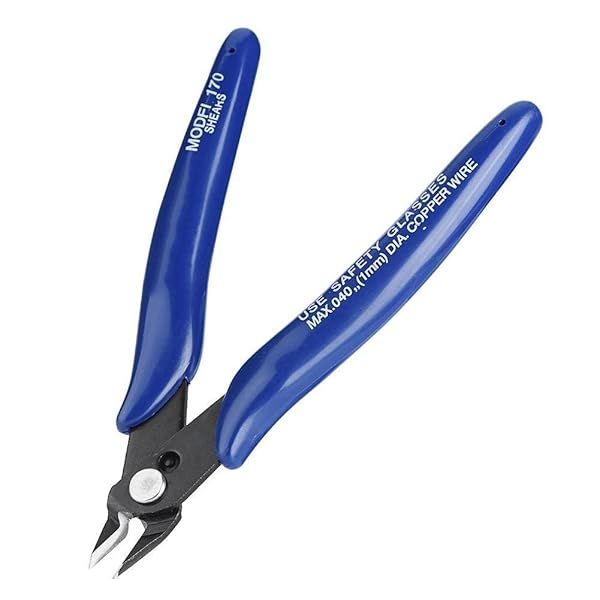 Diagonal Cutting Pliers with AntiSlip Rubber Handle Lightweight Wire Cutter High Carbon Steel Jaw Tool for Precision Cutting