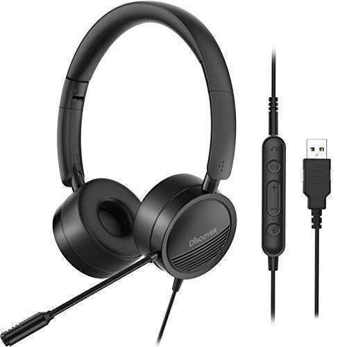 Discover D312U Dual Speaker Headset: USB & 3.5mm for Teams, Zoom, Cisco & More