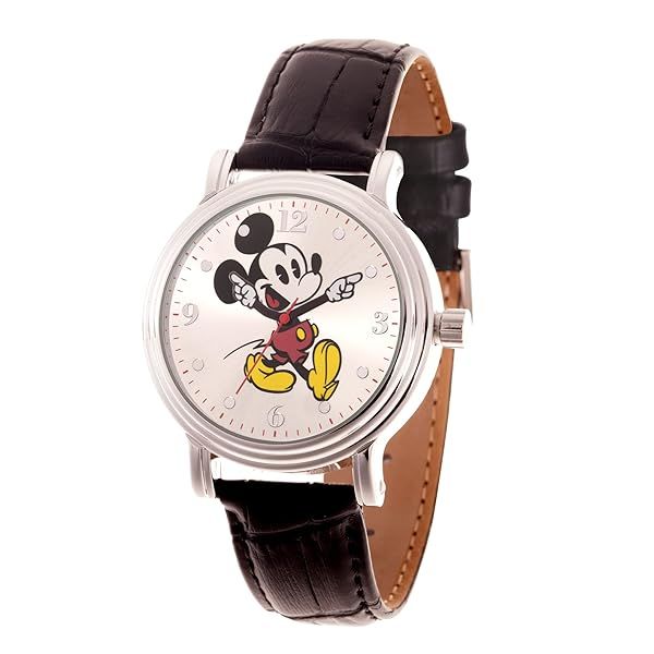 Disney Women's Mickey Mouse Black Quartz Watch Stylish Analog Timepiece