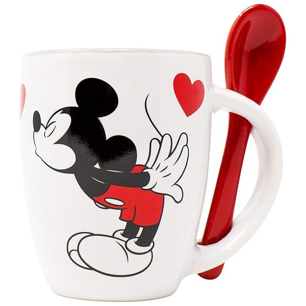 Disney Mickey and Minnie Kissing Espresso Mug 4 Ounce Perfect for Coffee Lovers