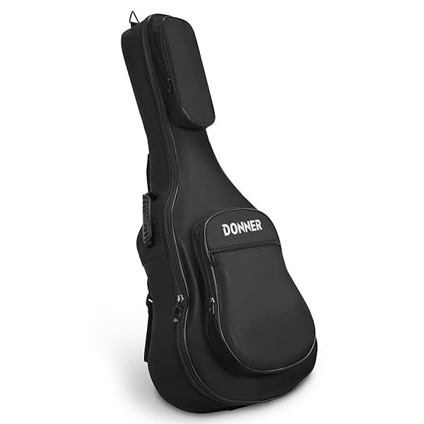 "Donner 40-41 Inch Acoustic Guitar Case - Waterproof Nylon Gig Bag with 0.4" Padding & 3 Pockets"