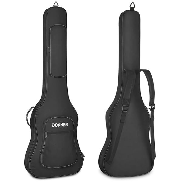 Donner 47 Inch Bass Guitar Case - Waterproof, Padded Gig Bag with 3 Pockets & Back Hanger Loop