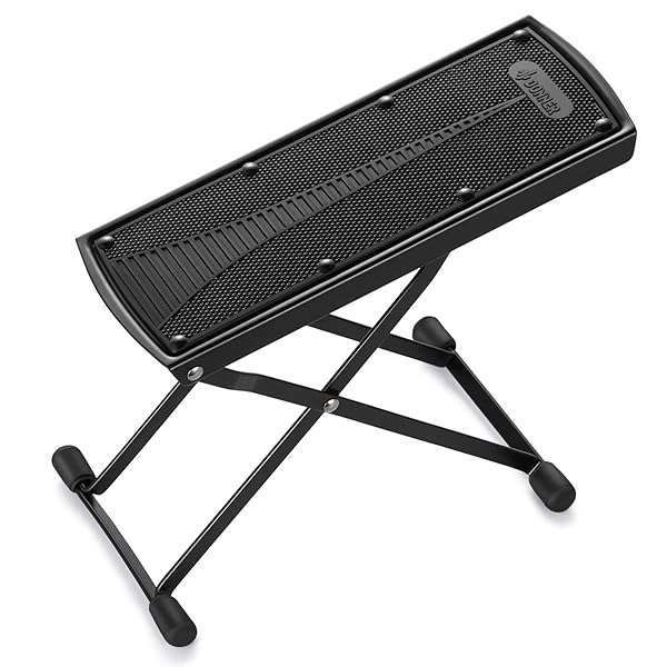 Adjustable Donner Guitar Foot Stool - Black Leg Rest for Classical Guitar Players
