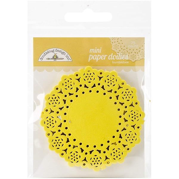 Doodlebug Mini Doilies 75 Pack Bumblebee Perfect for Crafts and Decorations