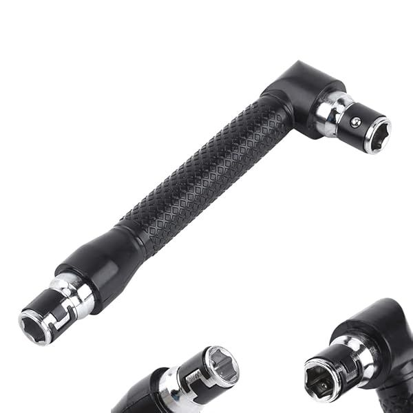 Double Headed L-Shaped 1/4 Inch Hex Socket Wrench for Metal & Wood Workers - 90 Degree Right Angle Tool