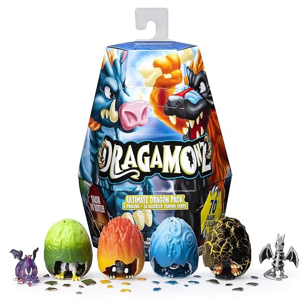 Dragamonz Ultimate Dragon 6 Pack: Collectible Figures & Trading Card Game for Kids 5+ | Fun & Engaging!