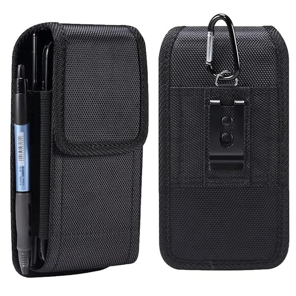 Dual Vertical Belt Clip Holster 2 Cell Phone Pouch Case Holder for iPhone 15 Pro Max, Samsung Galaxy A15 A35 A55 A54 A14 A13 A53, S20 S21 S22 S23 S24