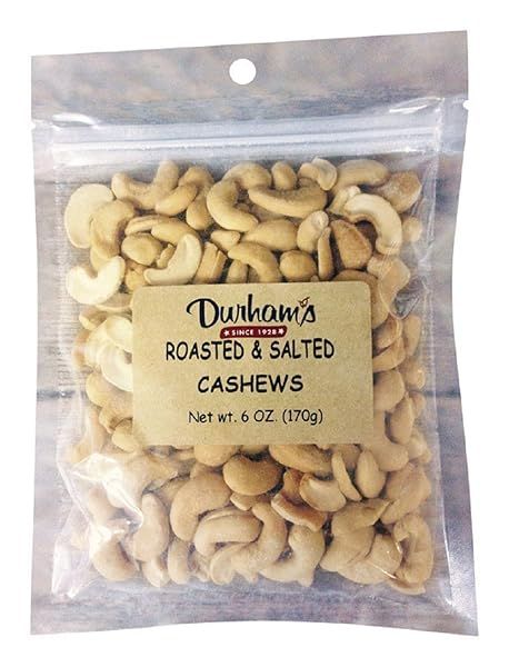 Buy Durham's Roasted & Salted Cashews 6 oz - Delicious Snack for Nut Lovers!