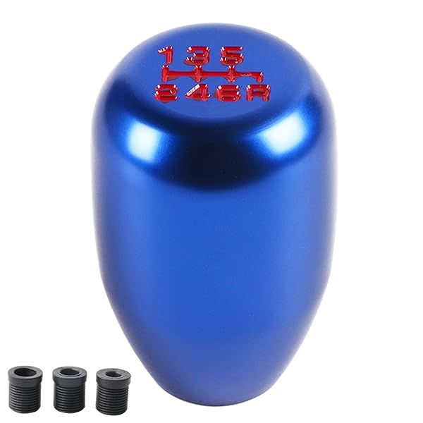 Upgrade Your Ride: Dweekiy 6-Speed Gear Shift Knob - Universal Manual Shifter in Blue