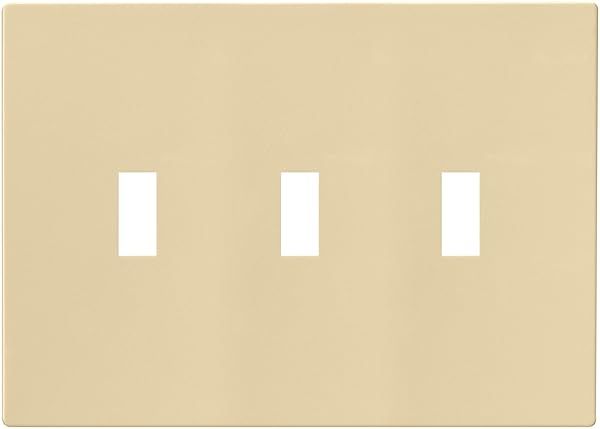 "Buy EATON PJS3V Arrow Hart 3-Gang Screwless Wall Plate - Ivory, 4-7/8" L x 6.37" W x 0.08" T | Durable & Stylish Design"