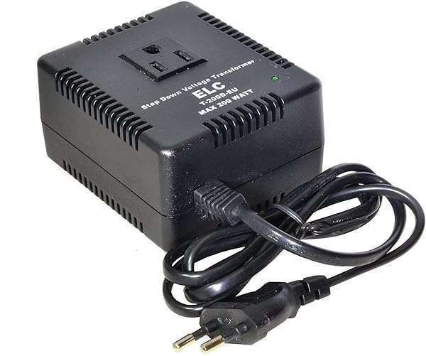 ELC 100W Voltage Converter: Step Down 220V to 110V for Travel - Ideal for Hair Tools & Laptops, CE Certified, 3-Year Warranty