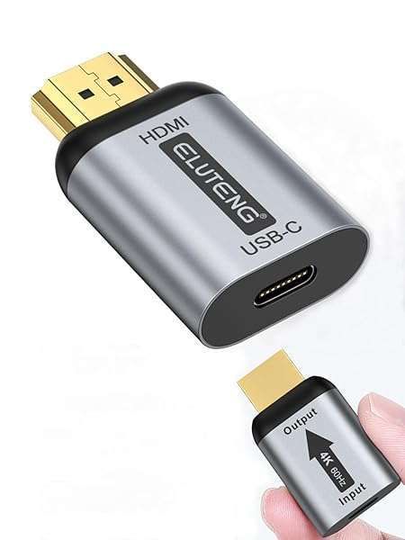 ELUTENG USB-C to HDMI Adapter: 4K@60Hz Converter for Thunderbolt 3 & Type C Devices