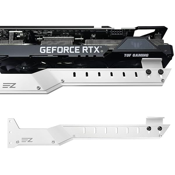 EZDIY-FAB GPU Holder Brace for Graphics Card Support AMD6700 Nvidia 3090 Video Card Sag Prevention Bracket White