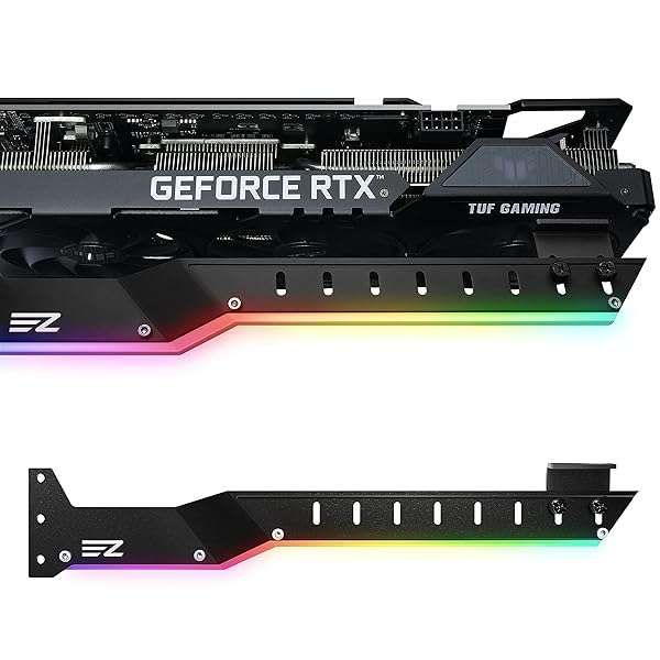EZDIY-FAB GPU Holder Brace with ARGB LED - Support for RX6700 & RTX3090 | Prevent Video Card Sag