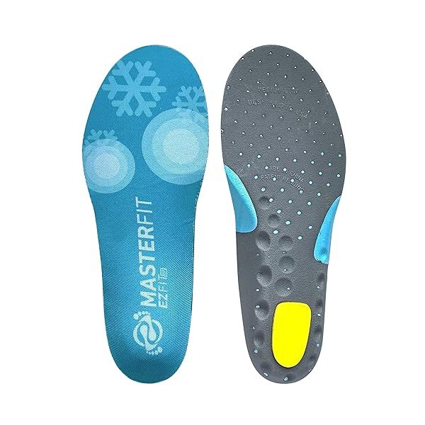EZFit QF Ski and Snowboard Boot Insoles for Pain Relief and Support for Men and Women with High and Regular Arches