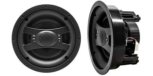 Earthquake Sound ECS6.5 Edgeless In-Ceiling Speakers - Premium Black Pair for Superior Audio