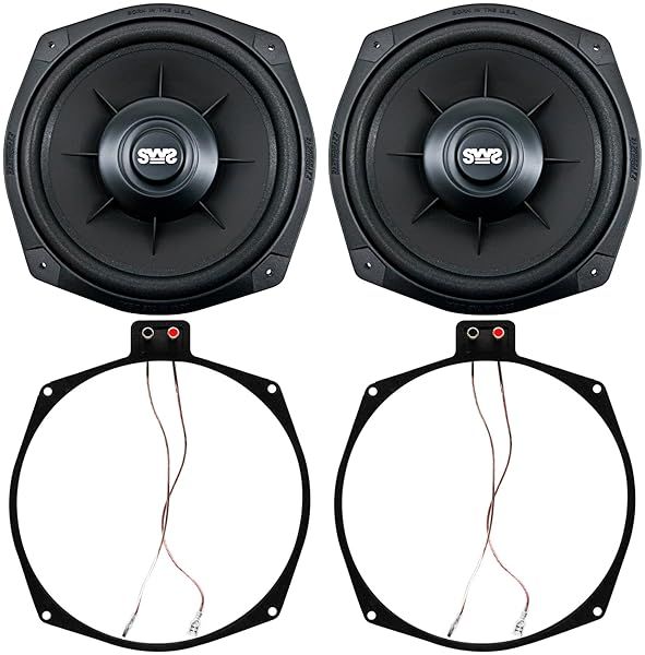 Earthquake Sound i82SWS 8 Inch Shallow Woofer System Under Seat Subwoofers with Gaskets 2 Ohm Pair