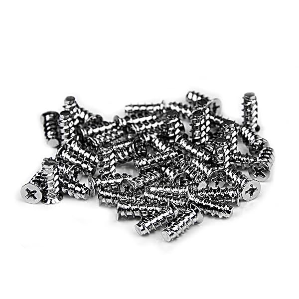 Easycargo PC Fan Screws - 50 Pack for 70mm, 80mm, 90mm, 92mm, 120mm, 140mm Cooling Fans - Silver Quality Fasteners