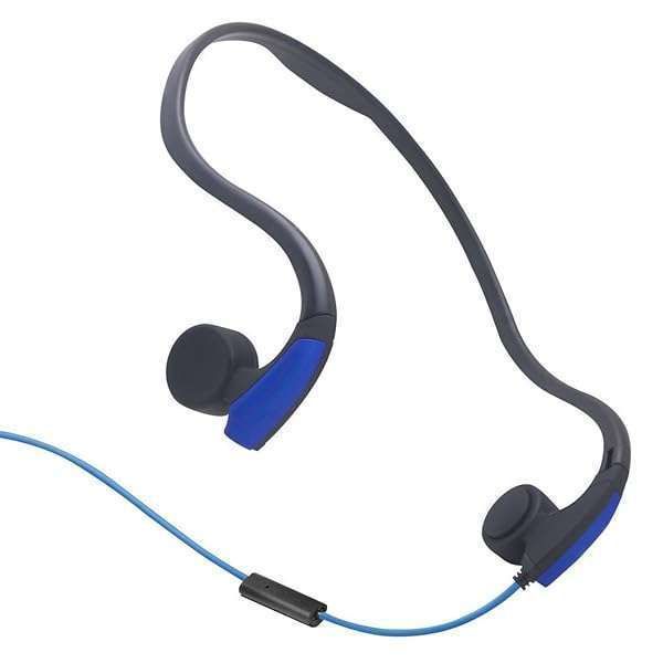 Easycat GZCRDZ Bone Conduction Headphones: Open-Ear Stereo Sports Headphones with Noise Reduction Microphone (Blue)
