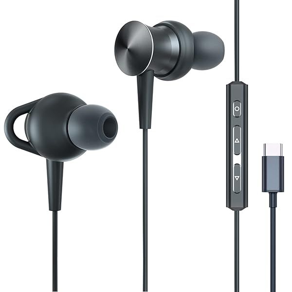 Top Ecoker USB-C Headphones & Earbuds for iPhone 15 Pro, Samsung Galaxy, Google Pixel - Premium Sound & Microphone
