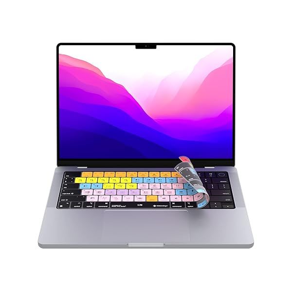 "Editors Keys Keyboard Cover for Pro Tools - 14" & 16" MacBook Pro M1-M3 Compatible"