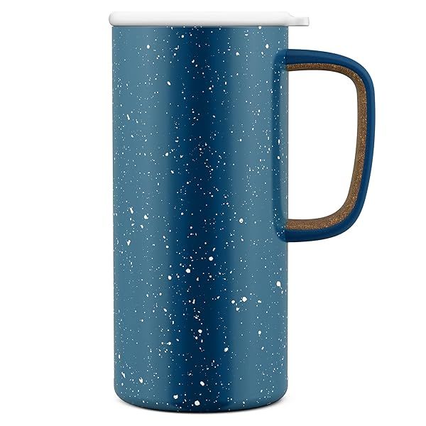 Ello Campy 18oz Vacuum Insulated Travel Mug - Leak-Proof, BPA Free, Perfect for Coffee & Tea, Avalon Sea