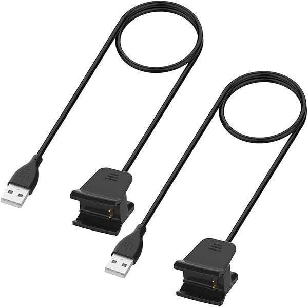 Emilydeals 2-Pack USB Charger for Fitbit Alta HR - 1m/3.3ft Replacement Cable Cord