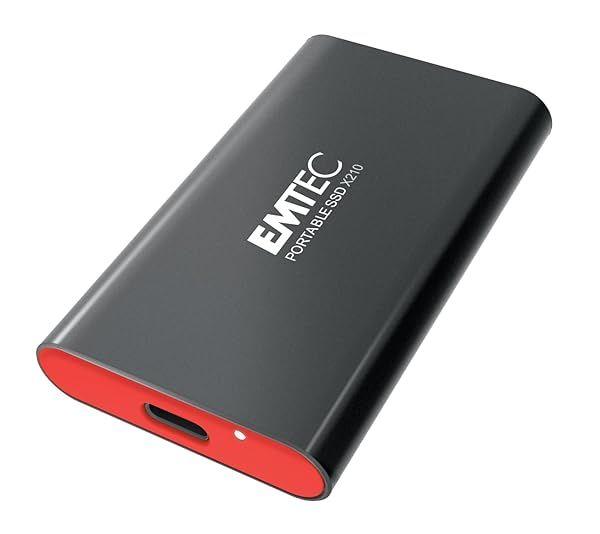Emtec 256GB X210 Elite SATA III Portable Solid State Drive SSD with NAND Technology for Fast Data Storage and Transfer