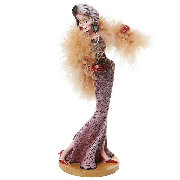 Enesco Disney 101 Dalmatians Cruella de Vil Figurine - 8.46 Inch Multicolor Showcase Collectible