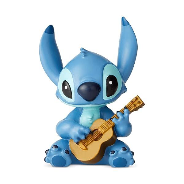 Enesco Disney Lilo and Stitch Guitar Mini Figurine - 2.5 Inch Collectible, Colorful Decor
